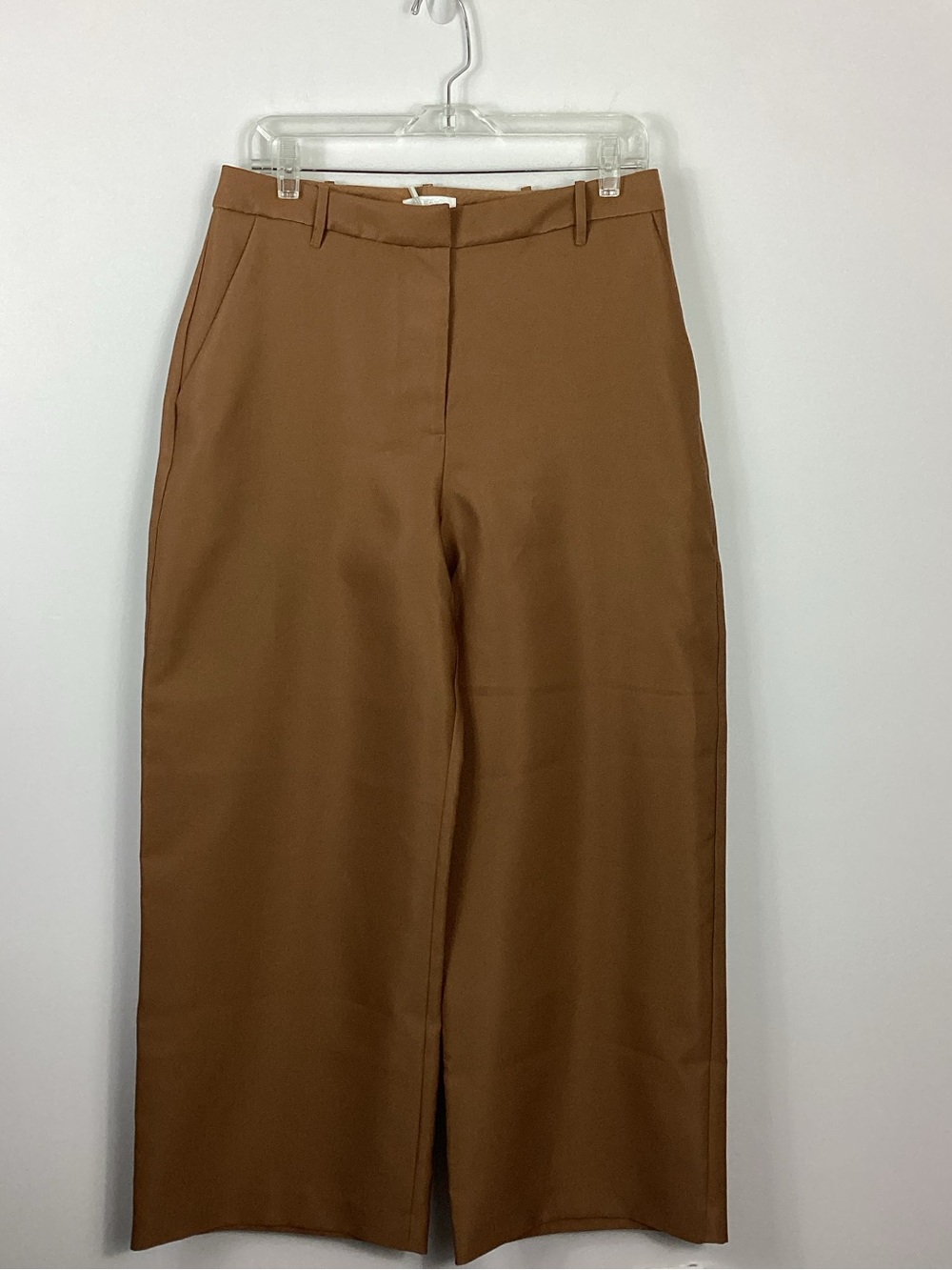 LBV. Wide Leg Cropped Pant In Cognac Size 8 NWT